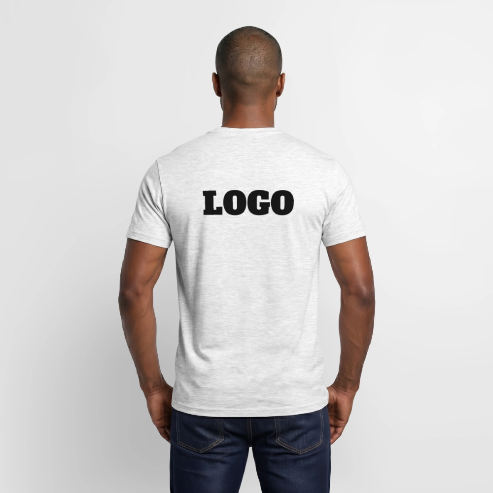 Profil-T-shirt med tryck | Unisex | Gråmelerad