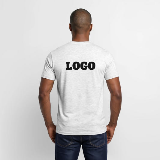 Profil-T-shirt med tryck | Unisex | Gråmelerad