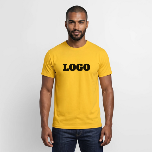 Profil-T-shirt med tryck | Unisex | Gul