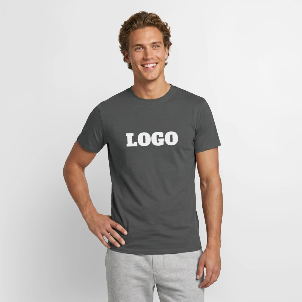Profil-T-shirt med tryck | Unisex | Kolgrå