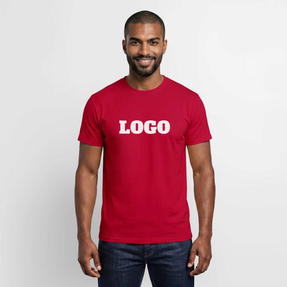 Profil-T-shirt med tryck | Unisex | Röd