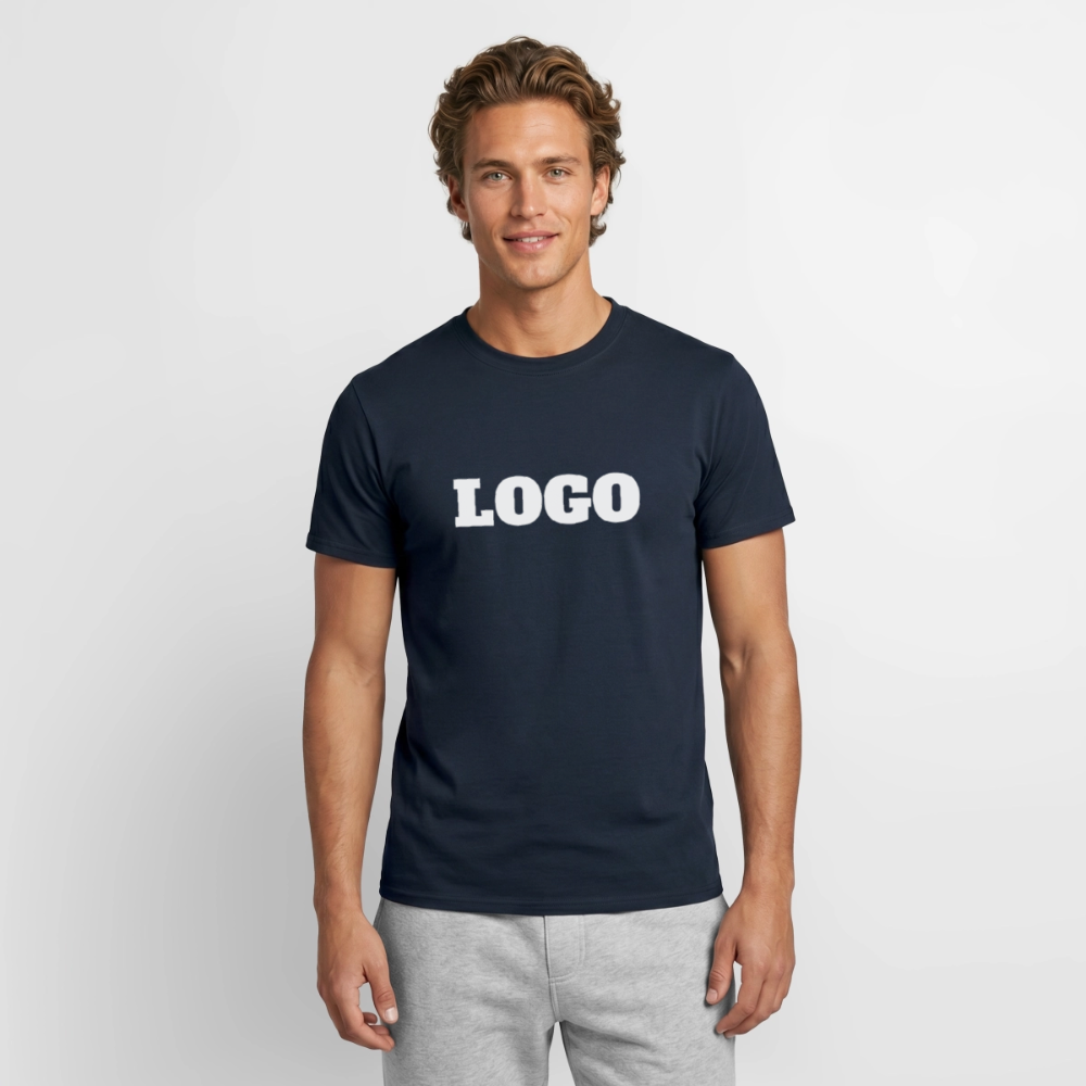 Profil-T-shirt med tryck | Unisex | Marinblå