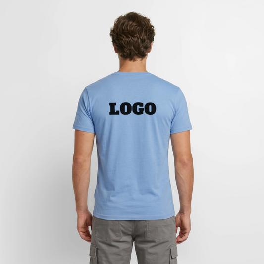Profil-T-shirt med tryck | Unisex | Carolina blue