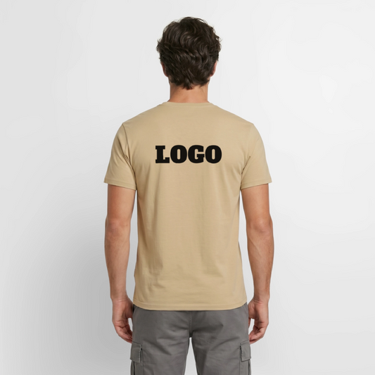 Profil-T-shirt med tryck | Unisex | Sandbeige
