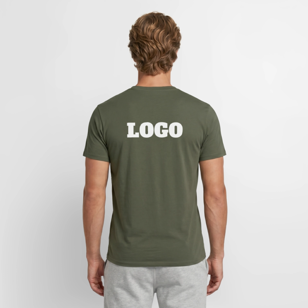 Profil-T-shirt med tryck | Unisex | Militärgrön
