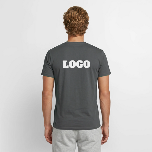 Profil-T-shirt med tryck | Unisex | Kolgrå