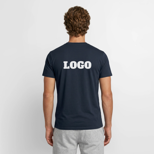 Profil-T-shirt med tryck | Unisex | Marinblå