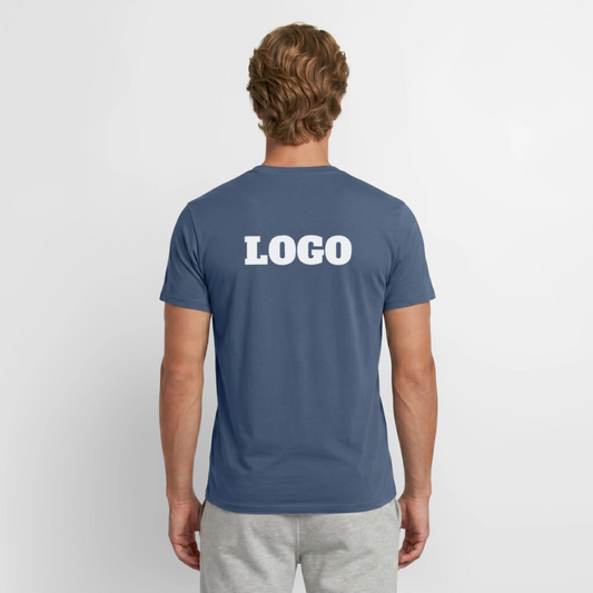 Profil-T-shirt med tryck | Unisex | Mörk denimblå