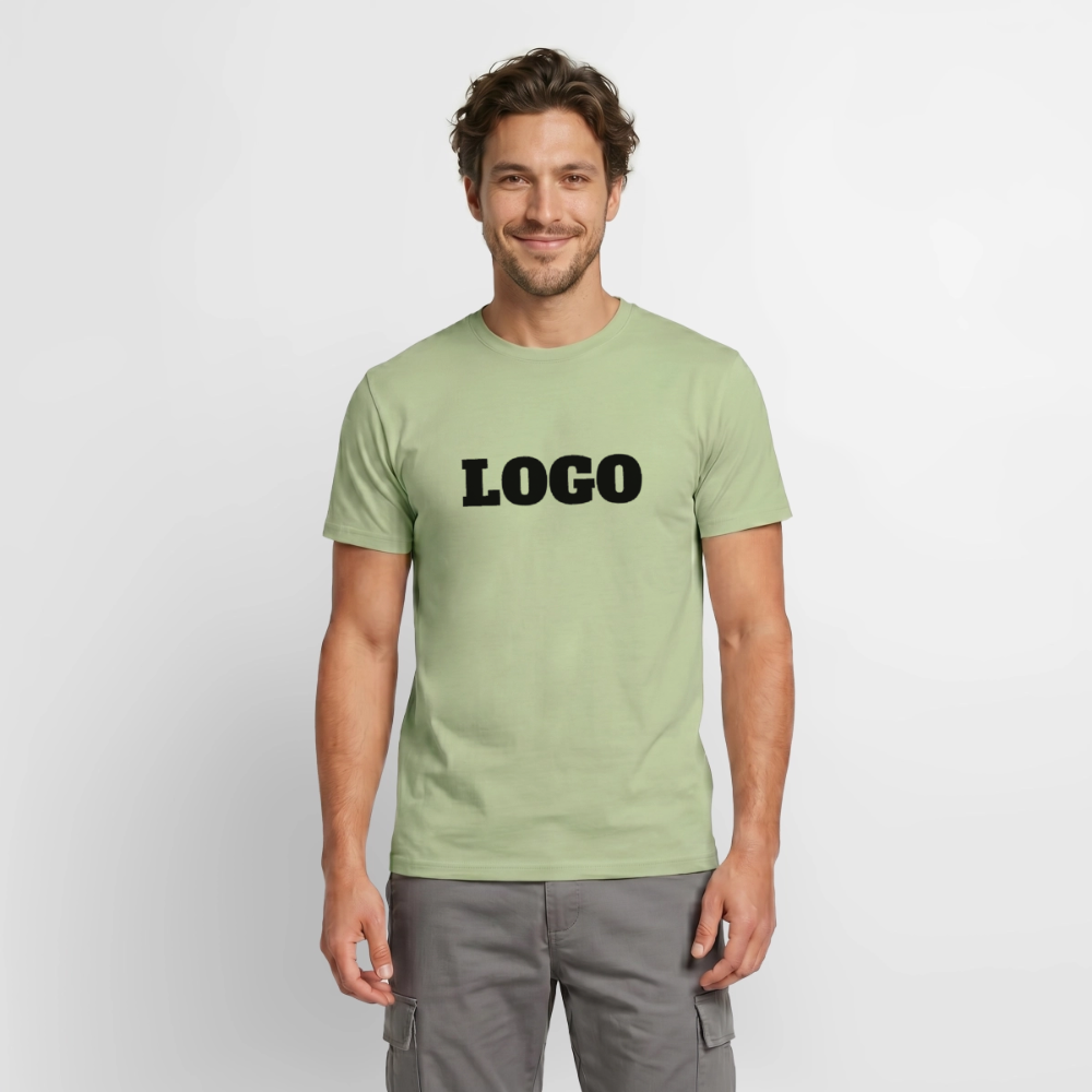 Profil-T-shirt med tryck | Unisex | Salviagrön