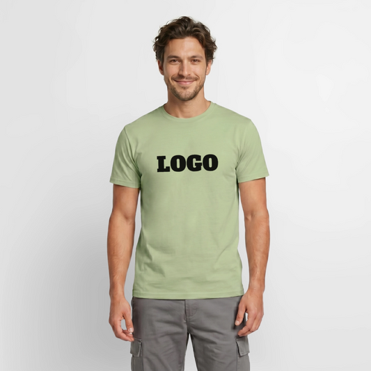 Profil-T-shirt med tryck | Unisex | Salviagrön