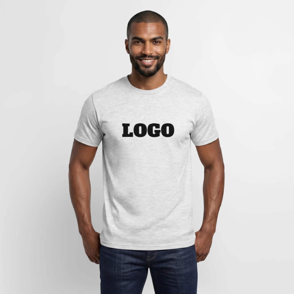 Profil-T-shirt med tryck | Unisex | Gråmelerad
