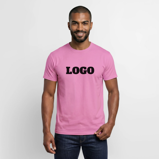 Profil-T-shirt med tryck | Unisex | Rosa